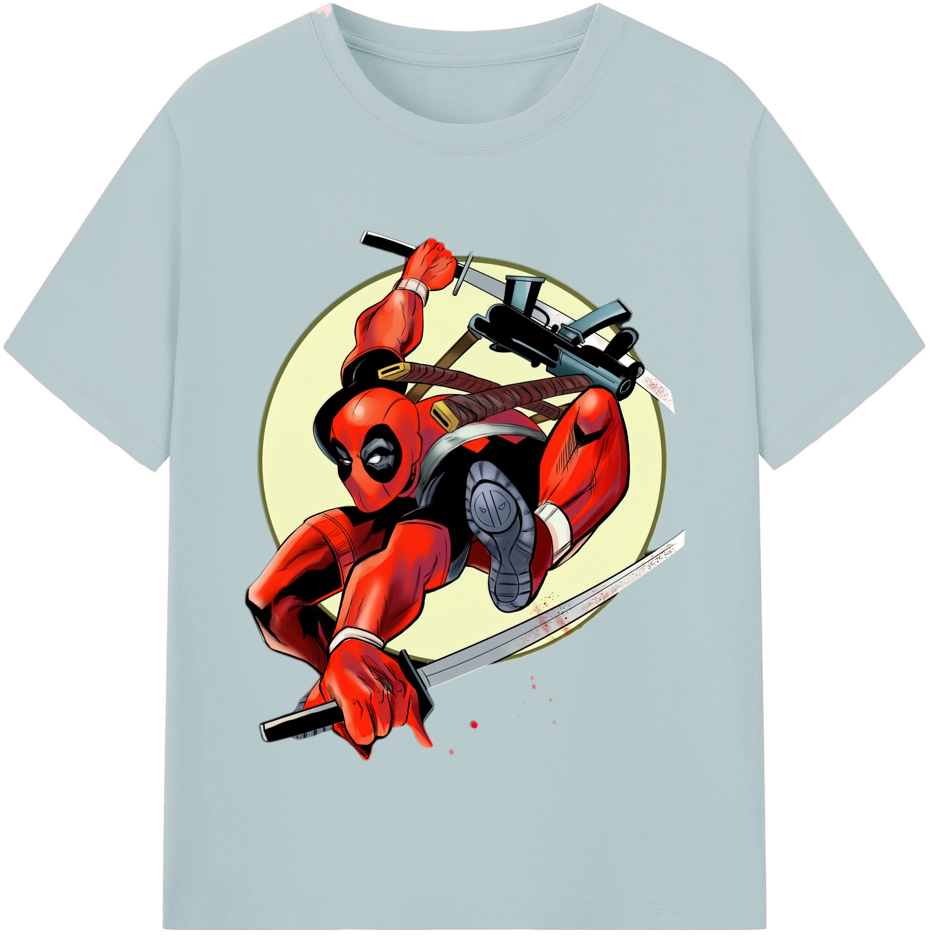 （画像用） Deadpool デッドプール 綿100％半袖Tシャツ（フロントプリント）